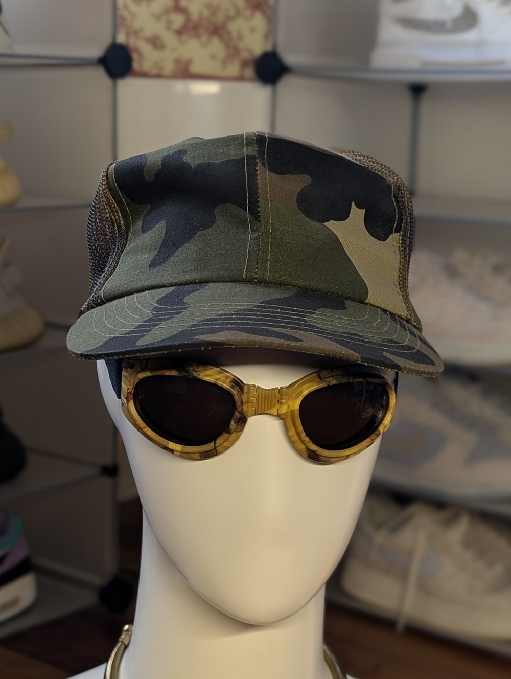 Camouflage Mesh Trucker Hat - Green Camo